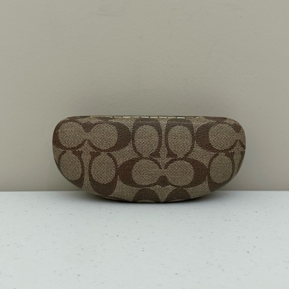 Coach Monogram Brown Clamshell Eyeglasses or Sunglasses Hard Case - Picture 1 of 13